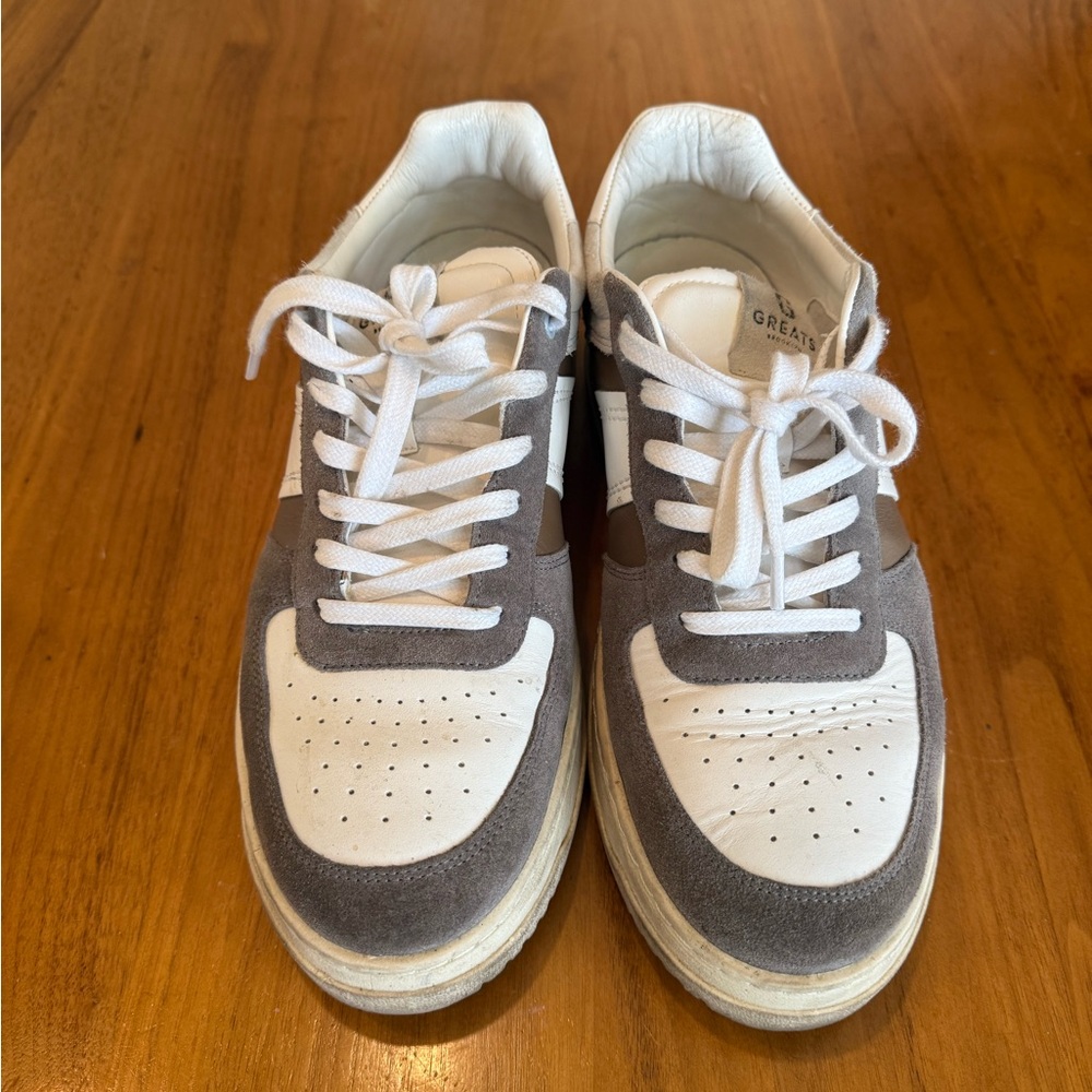 Greats Men's Gray and White Sneakers